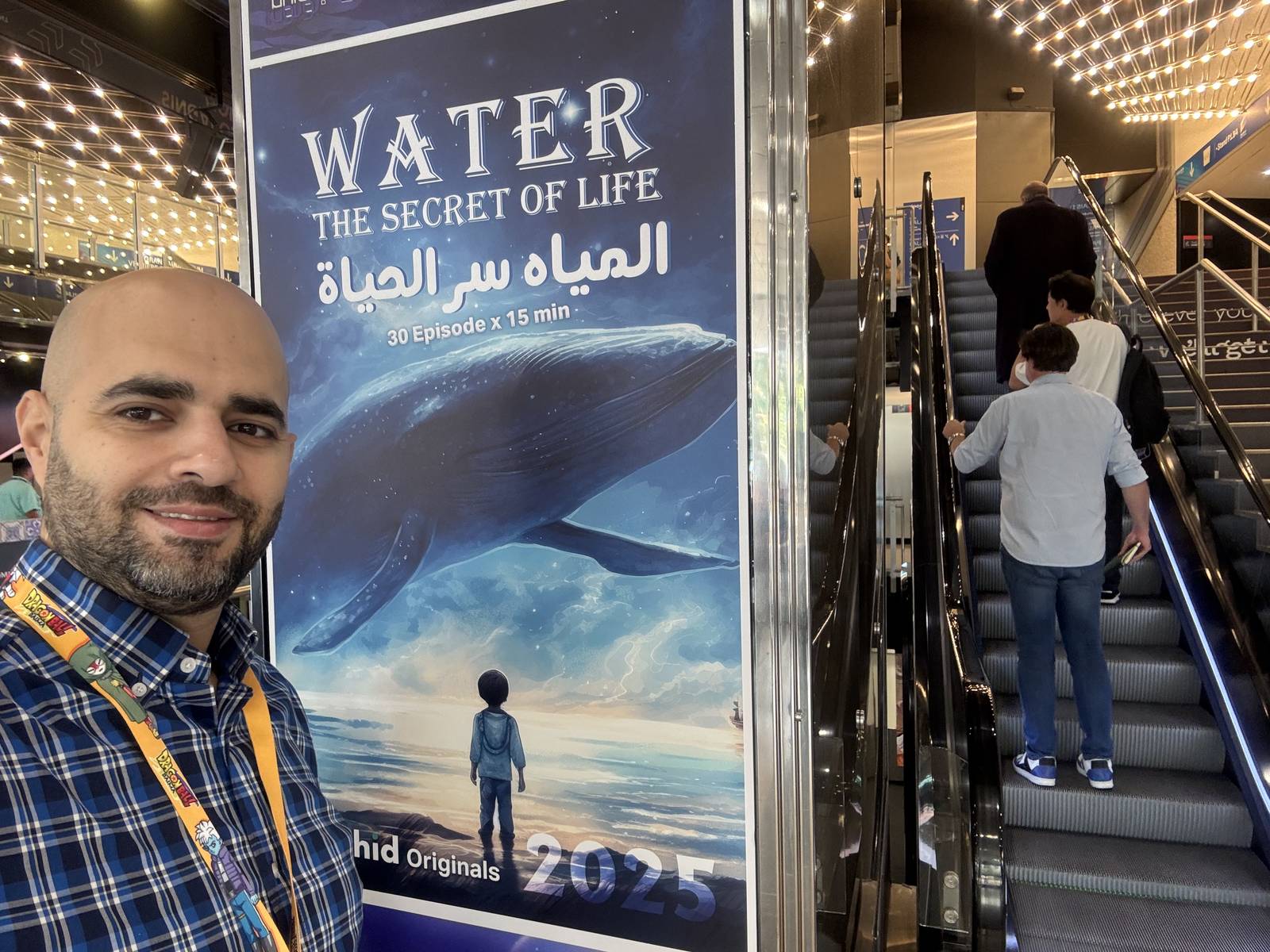 Union Media Founder & CEO Hassan Krayem presenting Water: The Secret of Life at MIPCOM 2024 in Cannes.