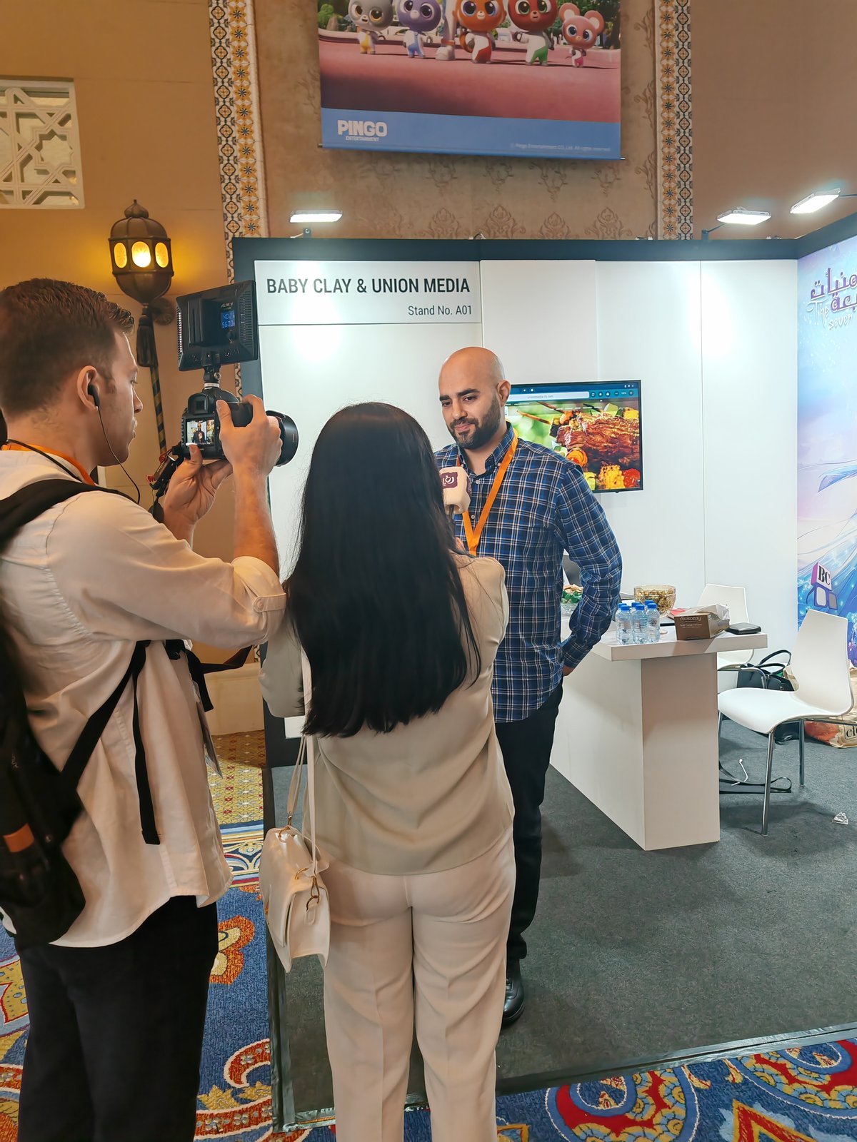 TV interview at Union Media’s stand, DICM 2024, Dubai