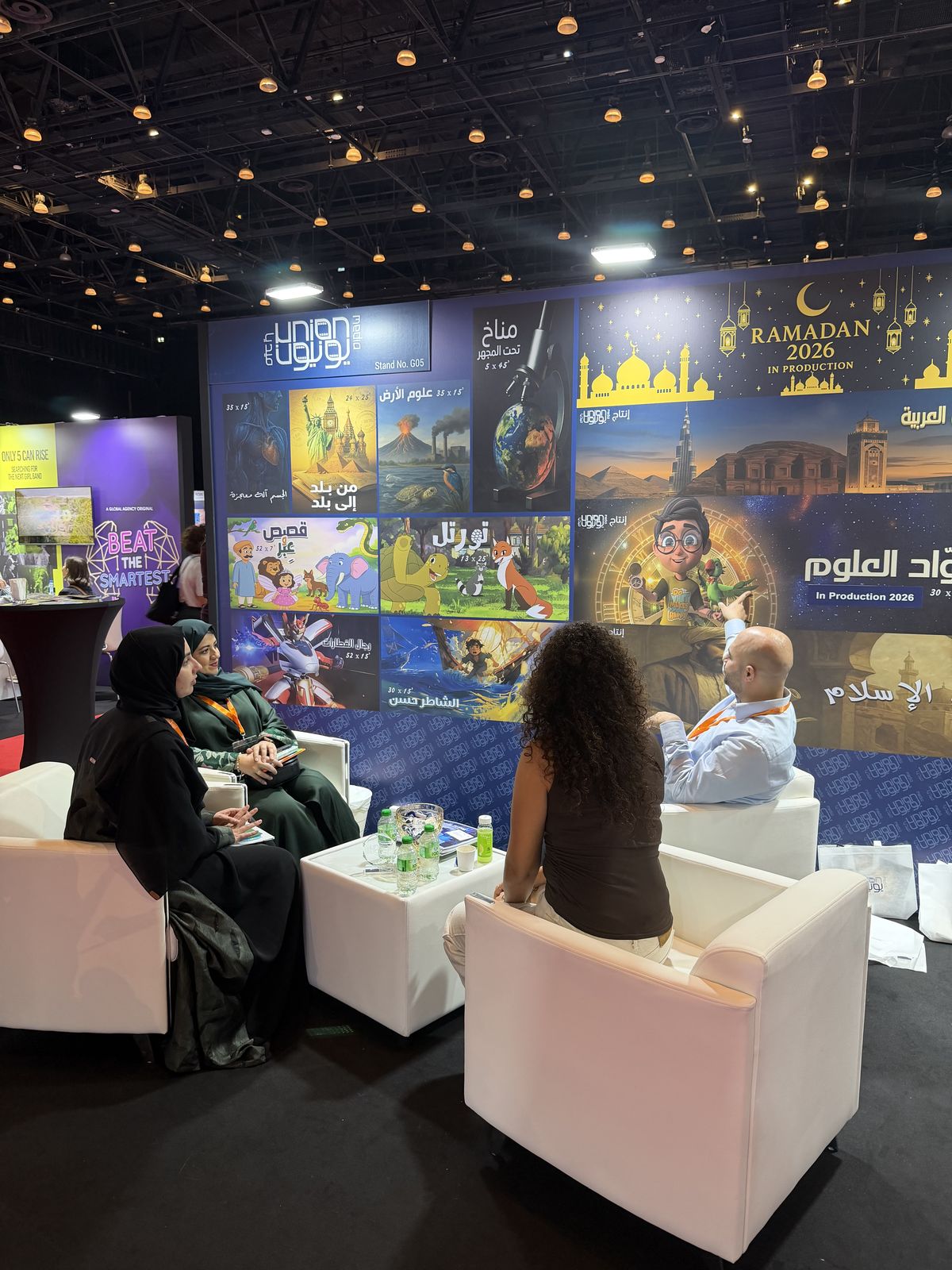 Buyer meetings at Union Media’s stand, DICM 2025