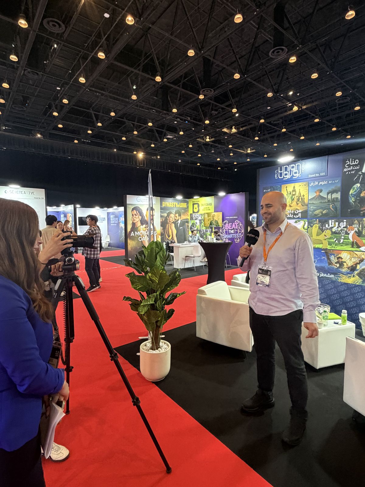 Hassan Krayem interviewed at Union Media’s Stand G05, DICM 2025